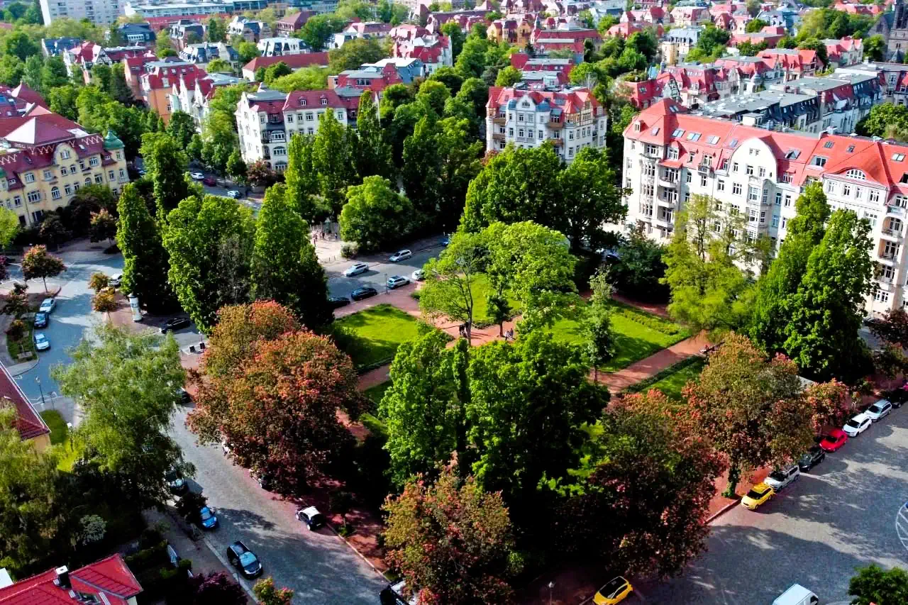 Stresemannplatz Blick von oben